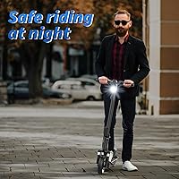 Vista 8 de Scooter eléctrico, motor de 500W, neumáticos sólidos de 10 pulgadas, rango de 28 millas, suspensiones duales, velocidad máxima de 22 MPH, scooter