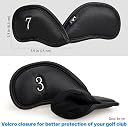 ToToRARI 12pcs Thick Synthetic Leather Golf Iron Head Covers Set Headcover Fit All Brands Callaway Ping Taylormade Cobra Etc gallery image