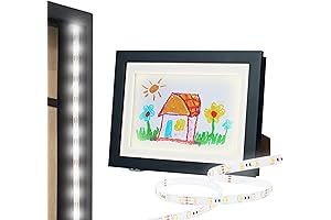 LED Kids Artwork Frames Changeable & Light-Up for Children Art Display (Black)