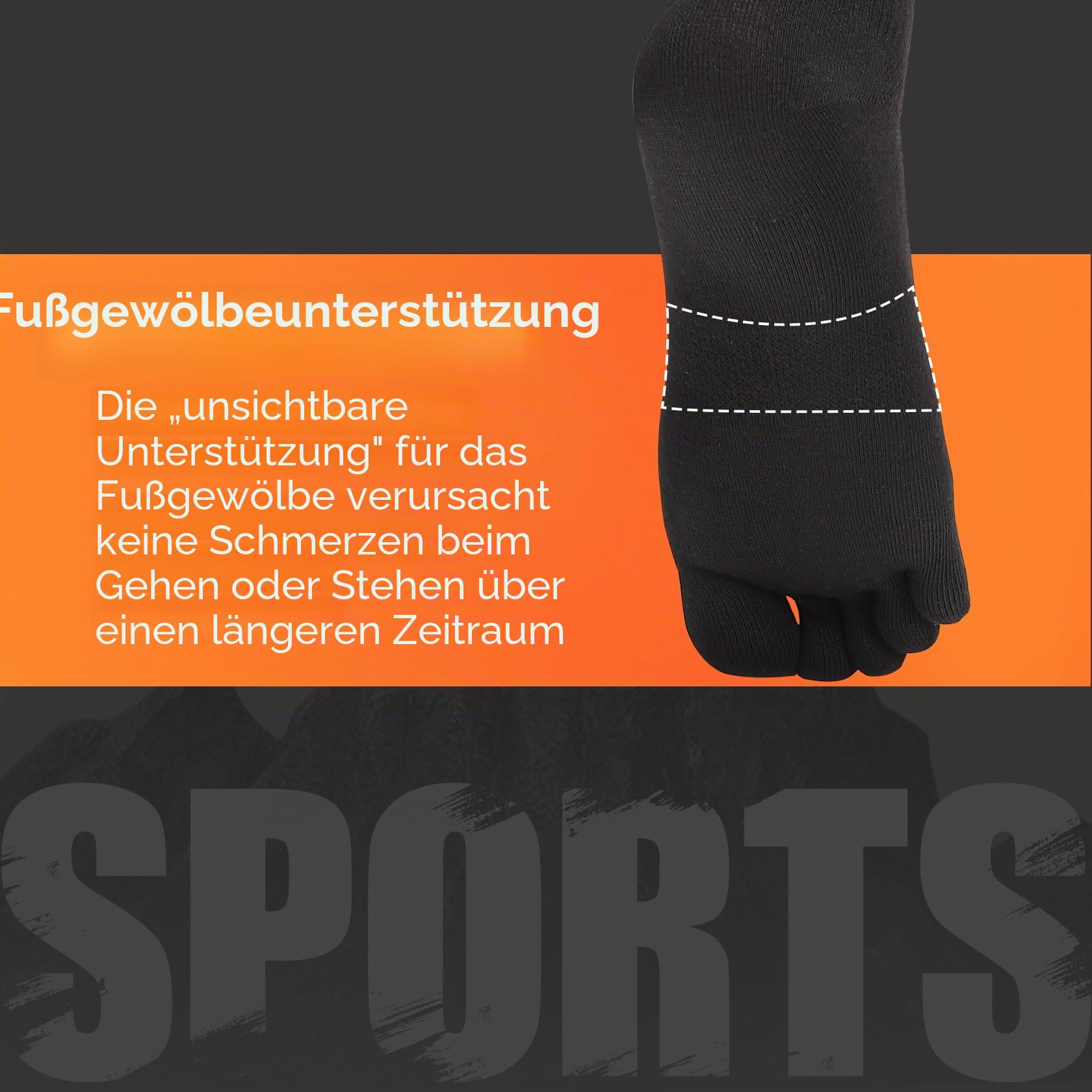 likloks Zehensocken für Herren und Damen – Sportliche Lauf- und Wandersocken mit fünf Zehen, Crew-Länge – Bequem, Weich, Atmungsaktiv