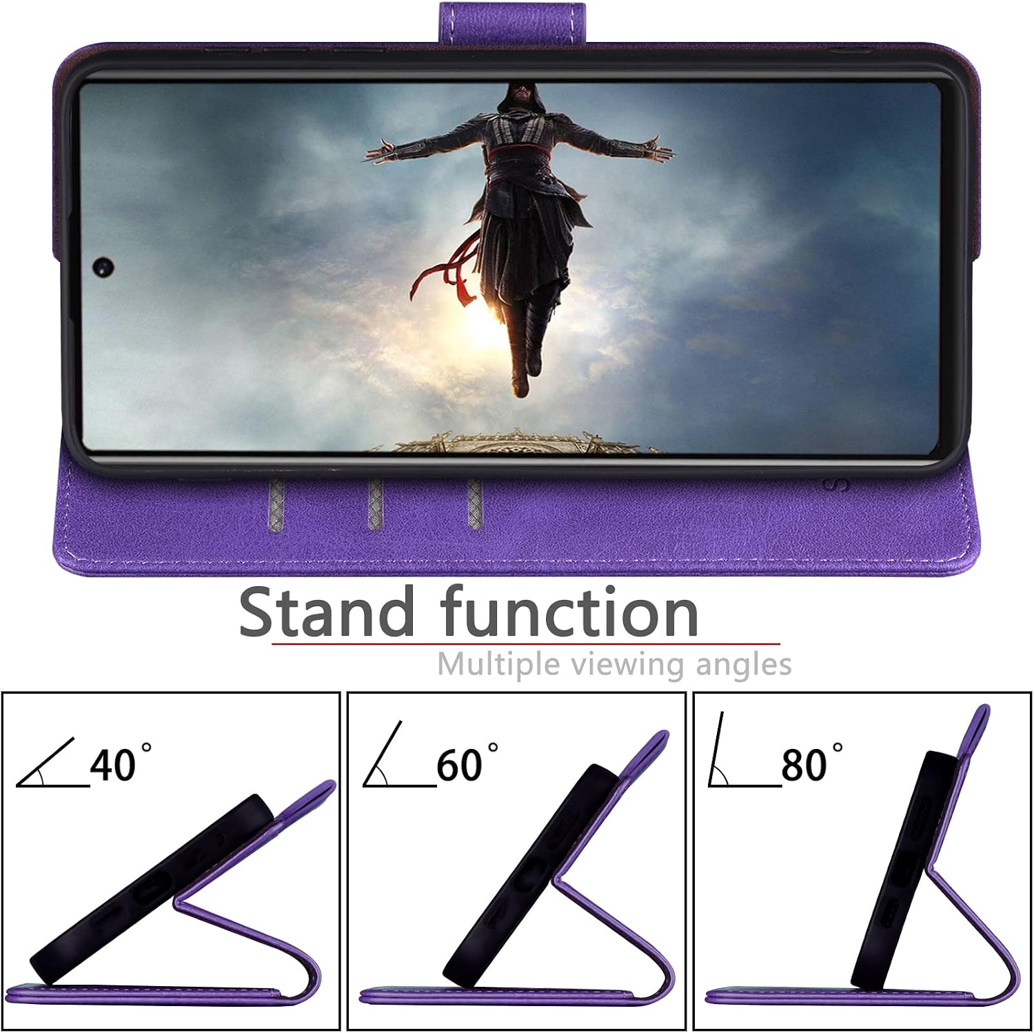 SUANPOT for Google Pixel 6 Pro 5G with RFID Blocking Wallet case Credit Card Holder,Flip Book PU Leather Phone case Shockproof Cover Cellphone Women Men for Google Pixel 6Pro case Wallet (Purple)