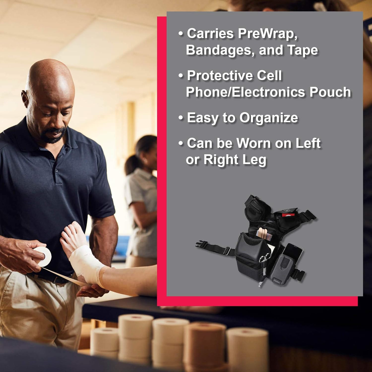 Cramer C3 Rigidlite Athletic Training Kit, Durable and Supportive Athletic Training Equipment, PVC Skeleton Prevents Crushing of Athletic Training Supplies, Store Tape, Scissors, & Ice Packs, Empty