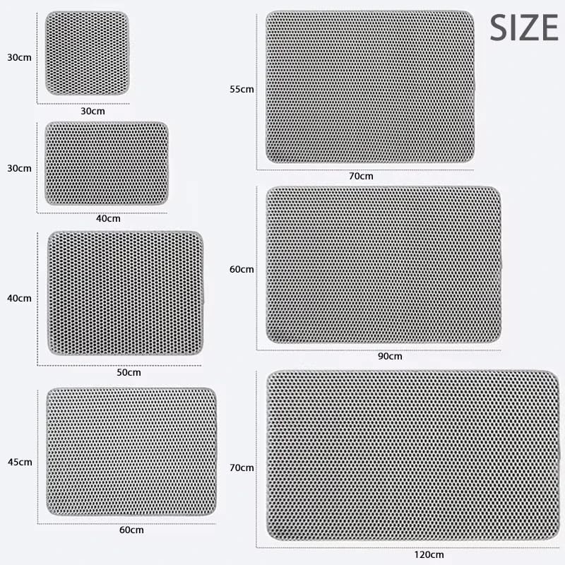 Tapis de litière pour chat double couche pour un salon propre - 8