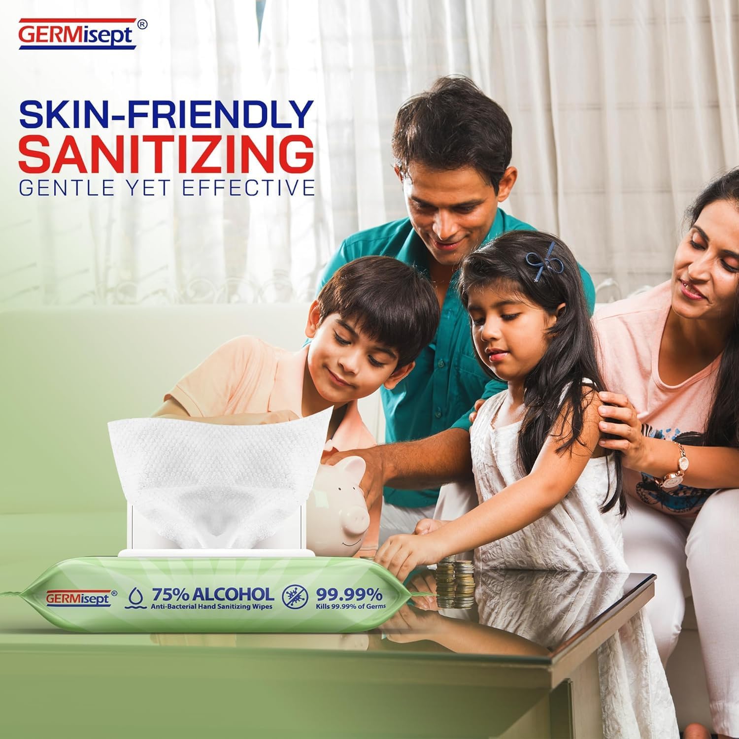 Advanced 75% Antiseptic Hand Sanitizer Multipose Wipes (( x =