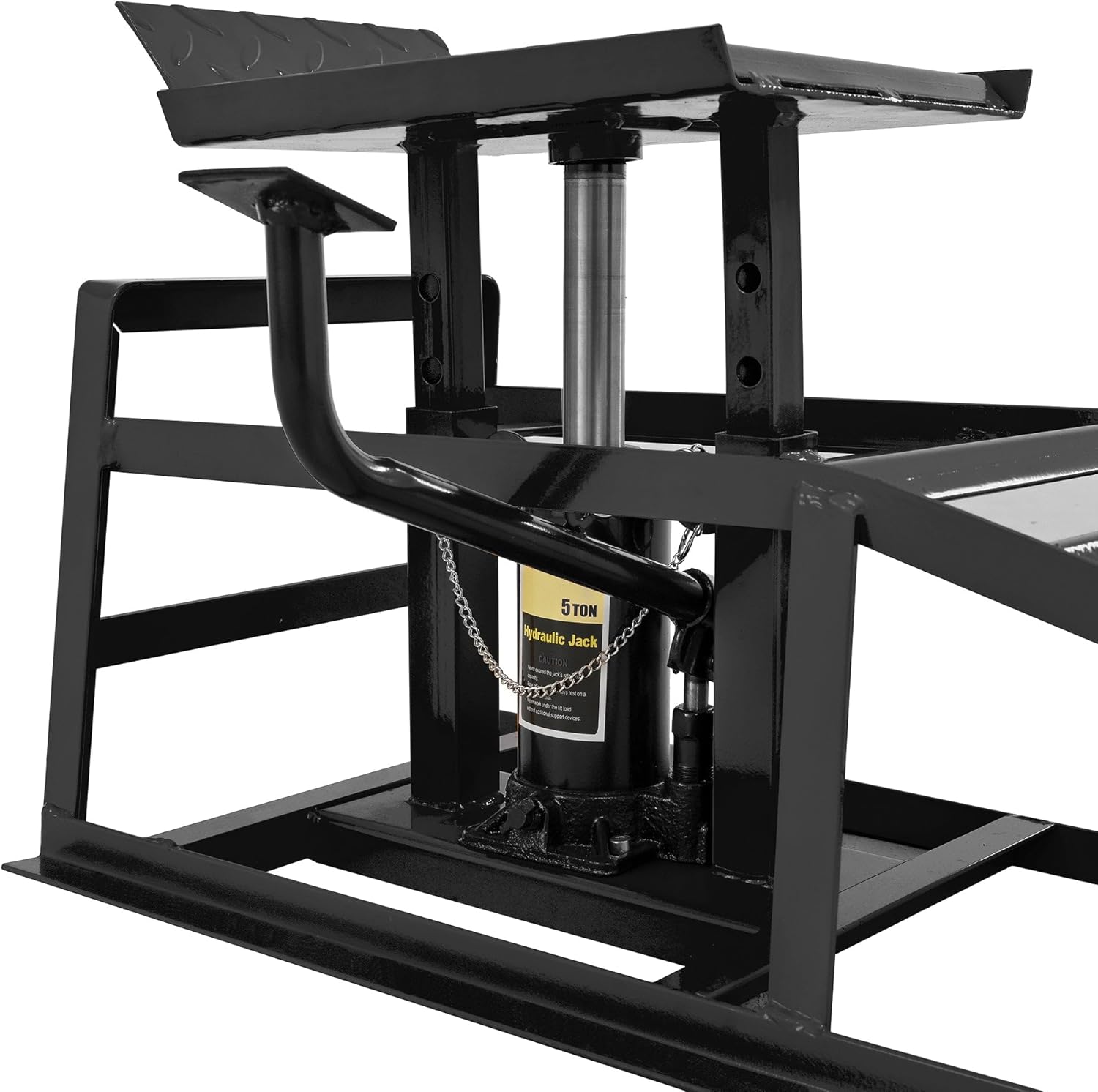 Auto Car Truck Service Ramps Lifts with Pedal, Garage Car Lift Hydraulic Ramps 5 Ton,Automotive Hydraulic Lift Repair Frame Lift(2 Pack) Black Color