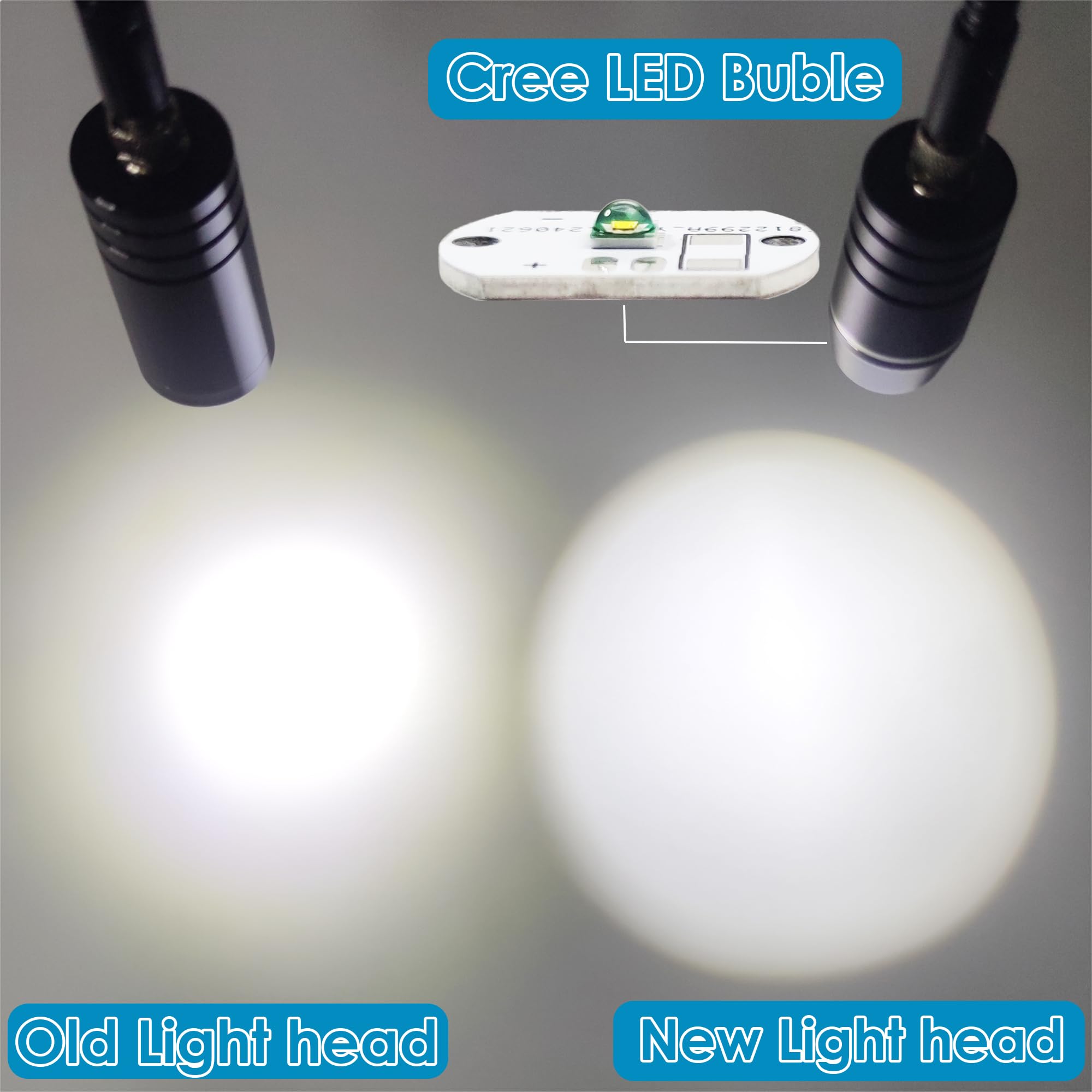Mikroskop-Licht, 6 W, 6500 K, Dual-Schwanenhals-Spotlight mit verstellbaren Lichtern, Mikroskop, 64 LED-Ring-Beleuchtungsquelle für industrielle digitale Stereo-Mikroskop-Kamera, PCB-Reparatur, Löten