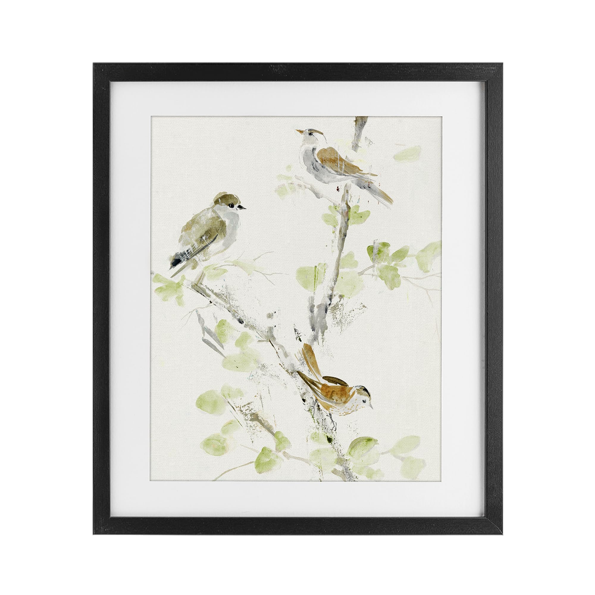 Stupell Industries 'Delicate Feathers Abstraction', Framed Print Under Glass, Black, 17 x 21 Inches, Easy to Hang and Sturdy, Made in USA, by Lorenzo Collective