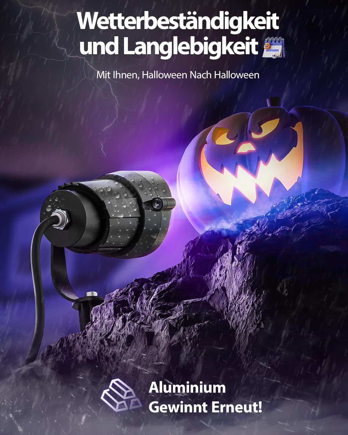 12W Schwarzlichtlampe mit 1.5M Kabel Stecker, Schwarzlicht Strahler Gartenstrahler Wasserdicht, 270° Drehwinkel Schwarzlicht Halloween Strahler für Party, Leuchtreklame, Neonfarben, Garten