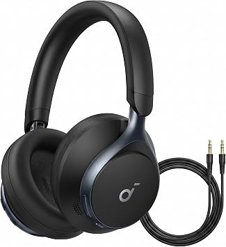 Soundcore Anker ANC Over-Ear Headphones | Active Noise Cancelling, Comfortable Fit, Bluetooth, 40H ANC Playtime, App Control, LDAC Hi-Res, 3 Mics with AI, Travel-Ready