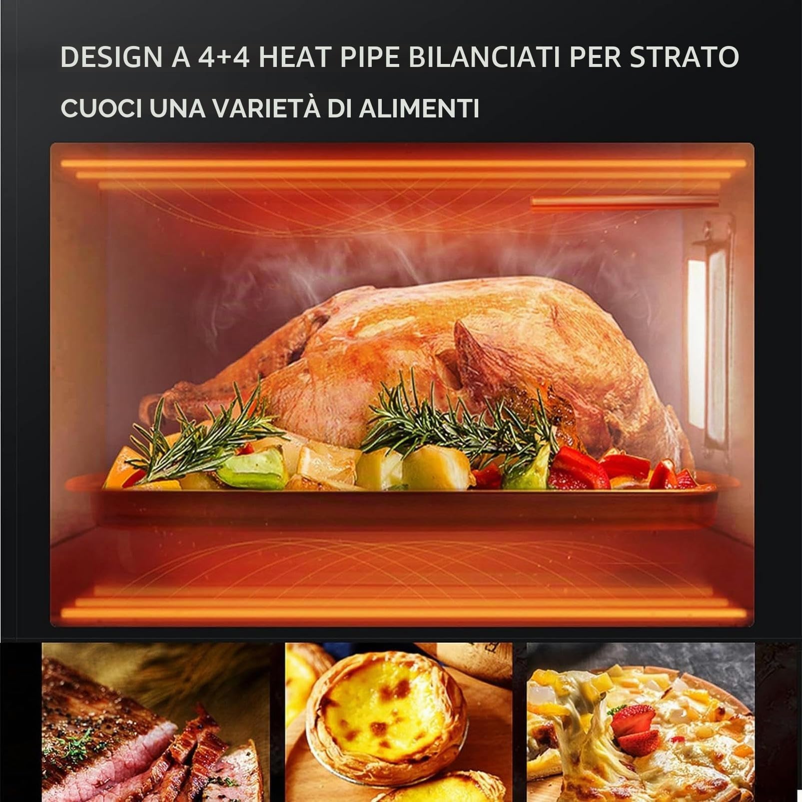 Controsoffitto Forno per Pizza Commerciale, Piano Singolo, Forno Elettrico per Pizza in Acciaio Inossidabile 220v 3200w, Pizzaiolo Multiuso per Interni per Ristorante Casa Pretzel al Forno