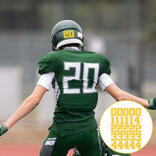 Miniatura 6 de 102 calcomanías de números de casco deportivo de 1.25 pulgadas, calcomanías autoadhesivas de casco de hockey para béisbol, hockey, fútbol, lacrosse,