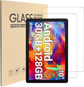 2 Pack Screen Protector for URAO 10.1 inch Android 16 Tablet 2026, HD Clear Tempered Glass Film Guard 9H hardness surface HD transparency Scratch-resistant; Shock-resistant; Oil-resistant