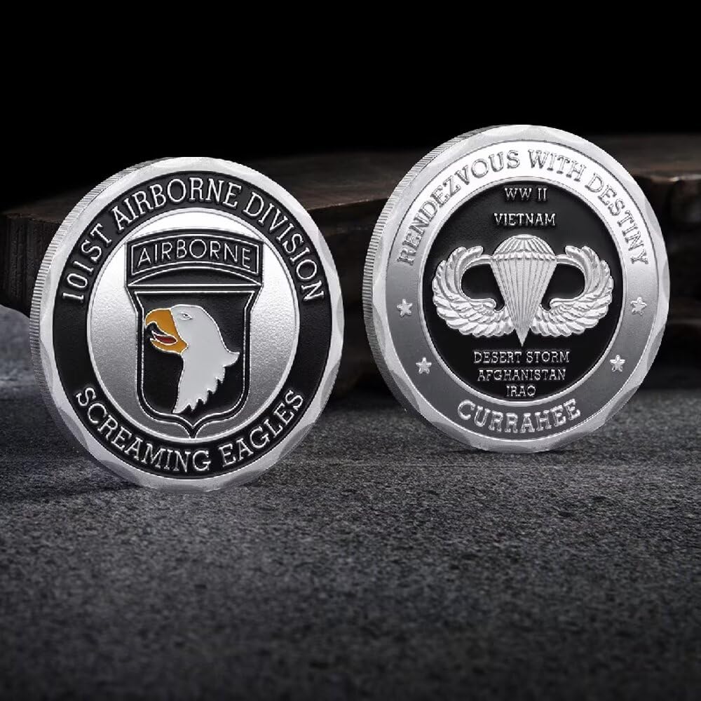 Pièce de monnaie en métal 101st Airborne Division Challenge pour cadeau de remerciement vétéran