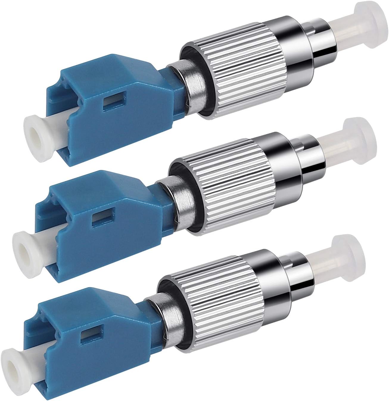 MSDADA 3 Pcs Visual Fault Locator Adapter, Fiber Optic Connector, Single Mode 9/125um FC Male to LC Female Adapter for VFL Connector