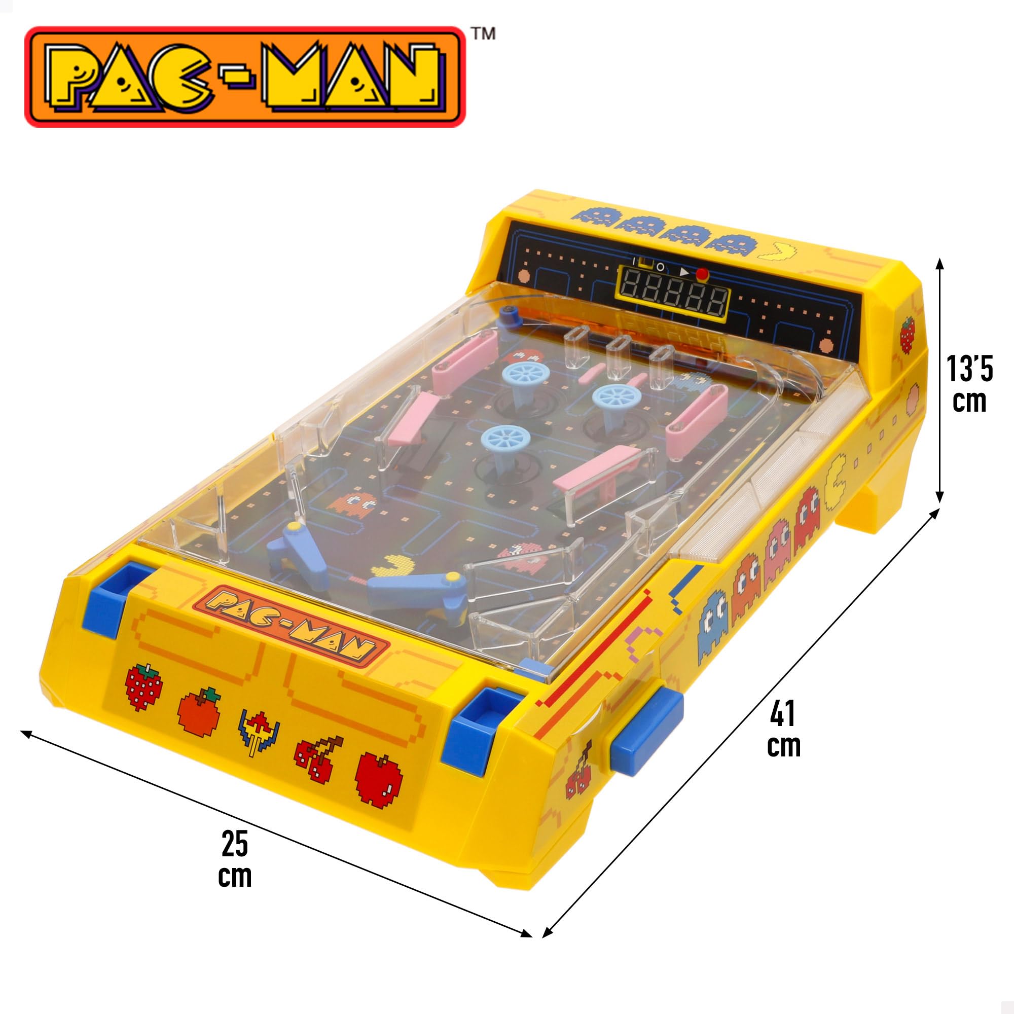 ColorBaby Pac-Man Arcade da tavolo, luci e suono, segnalibro elettronico, design premium, licenza ufficiale, giochi da tavolo elettronici, giocattolo da collezione, bambini, adulti (77720)