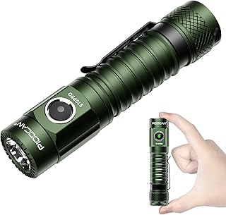S10Pro EDC Flashlight Rechargeable,Pocket Flashlight 2500 High Lumen Super Bright,Mini Tactical Flashlight Powerful Magnetic,IP68 Waterproof 5 Modes Flash Light for Camping Hiking Emergency