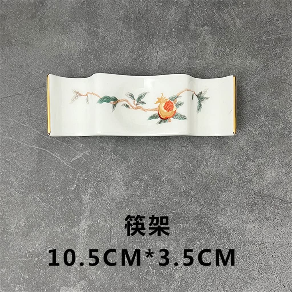 Juego de vajilla variada, Plato de Cena de Porcelana China, Plato Redondo de Restaurante, Cuenco, Plato, Mantel Individual, Juego Completo Combinado (Talla única)