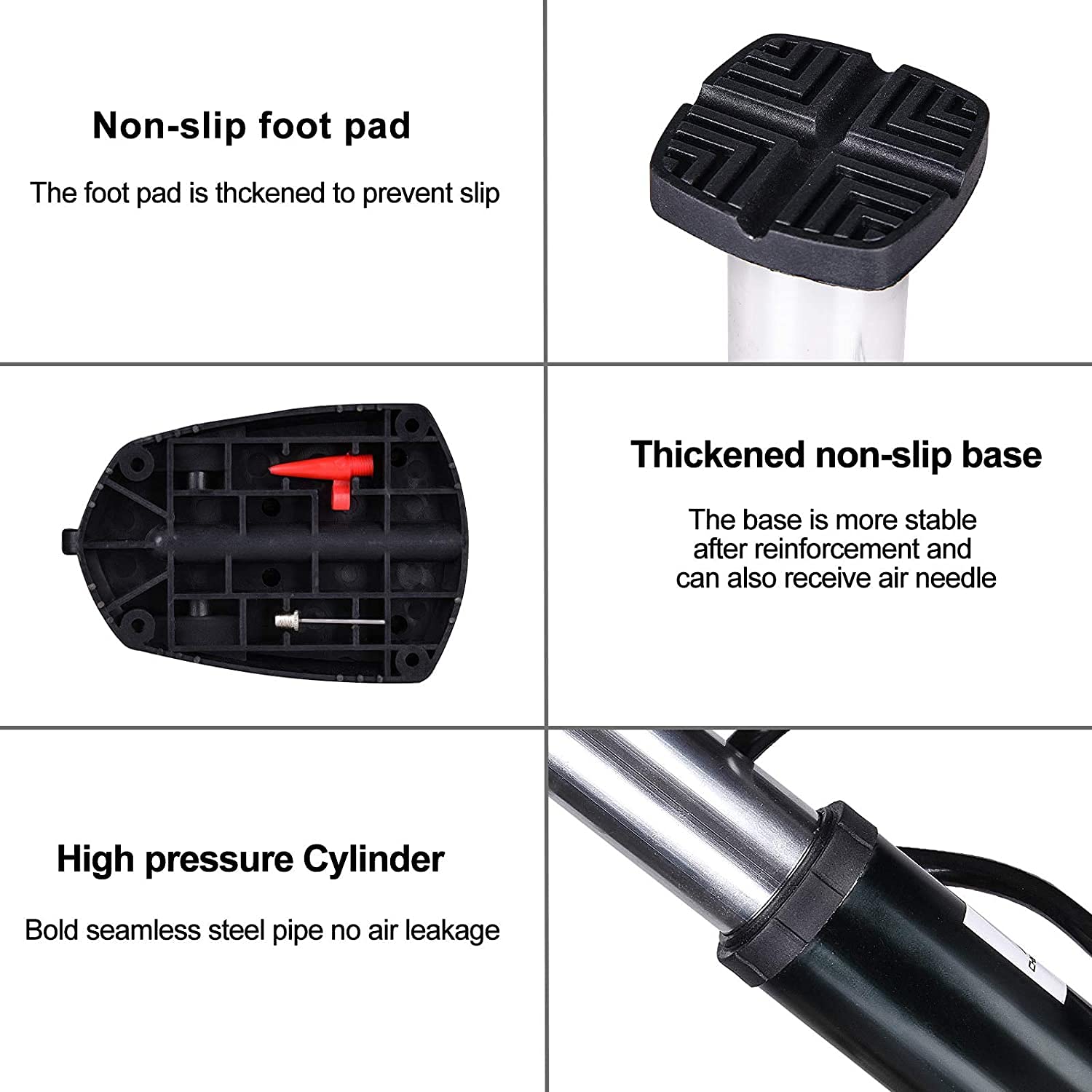 Kytaste High Pressure Foot Pump Bicycle Ball Motorbike Car Type Inflater Tire Air Pump (Mini Foot Pump) 1