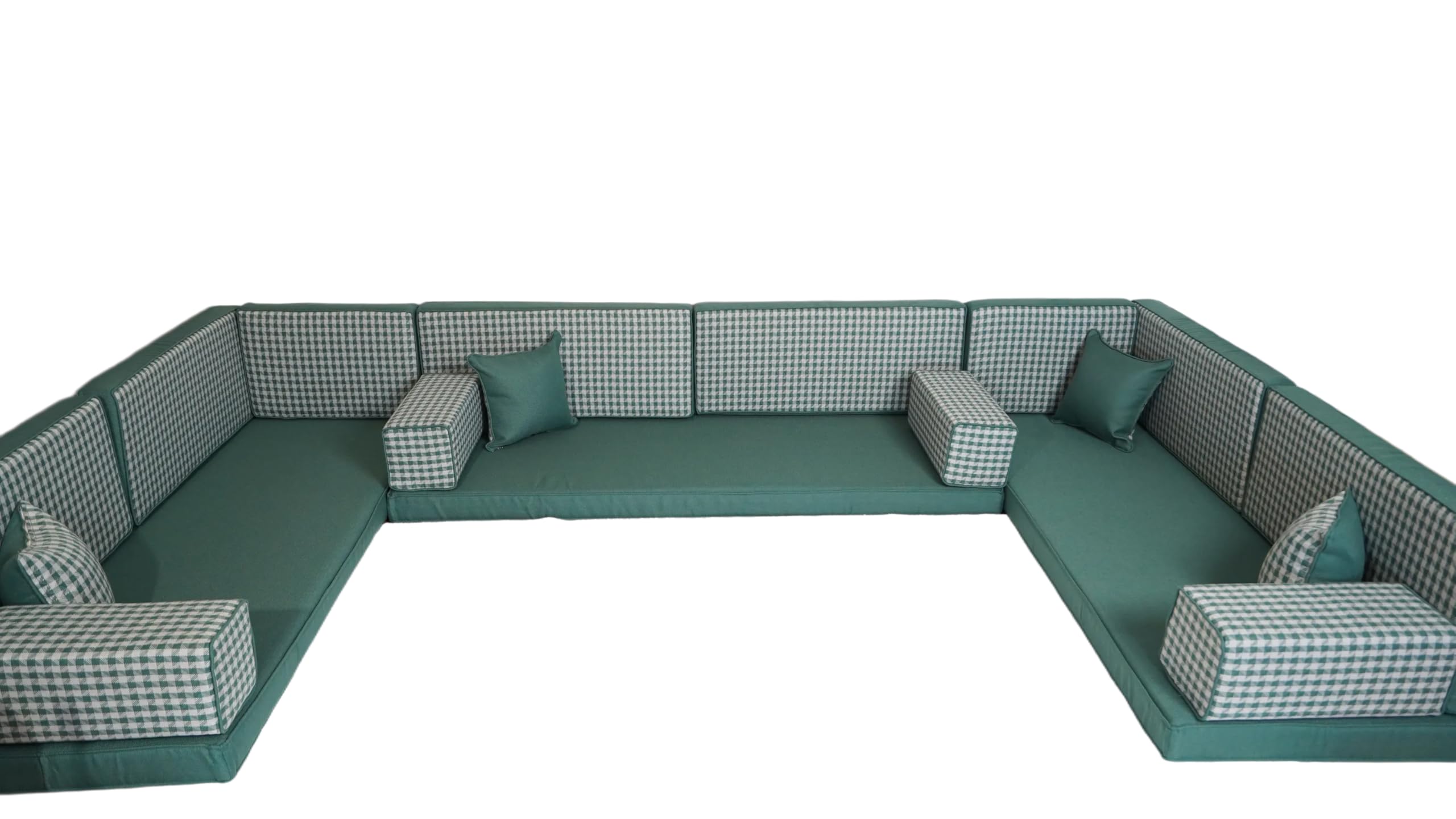 arabicsofa Middle Eastern Moroccan Majlis Seating – U Shaped Arabic Floor Cushion for Living Room – Sectional Sofa Set