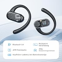 SoundPEATS Breezy Nyitott Fülű Bluetooth Fejhallgató 90° Állítható Füllel, 12mm Dupla Hangszóró, 40 Órás Üzemidő, AI Zajszűrés 8