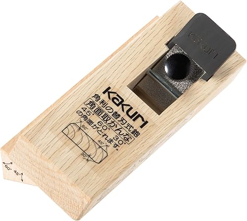 Miniatura 3 de KAKURI Plano biselado para madera [ajustable a 30°/45°/60°] - Plano biselado de esquina japonés para carpintería - Hoja de acero japonés y cuerpo de