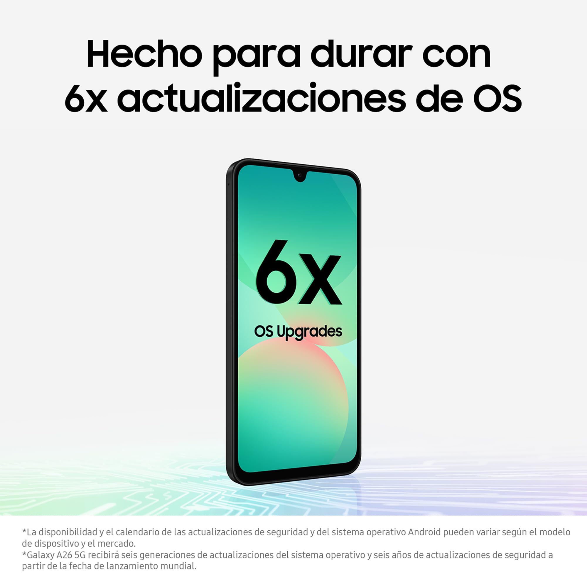 Samsung Galaxy A26 5G 256GB Teléfono Móvil, Inteligencia Alucinante, 6GB RAM, 50MP Cámara, Negro, Garantía del Fabricante 3 Años + 1 Año Extra