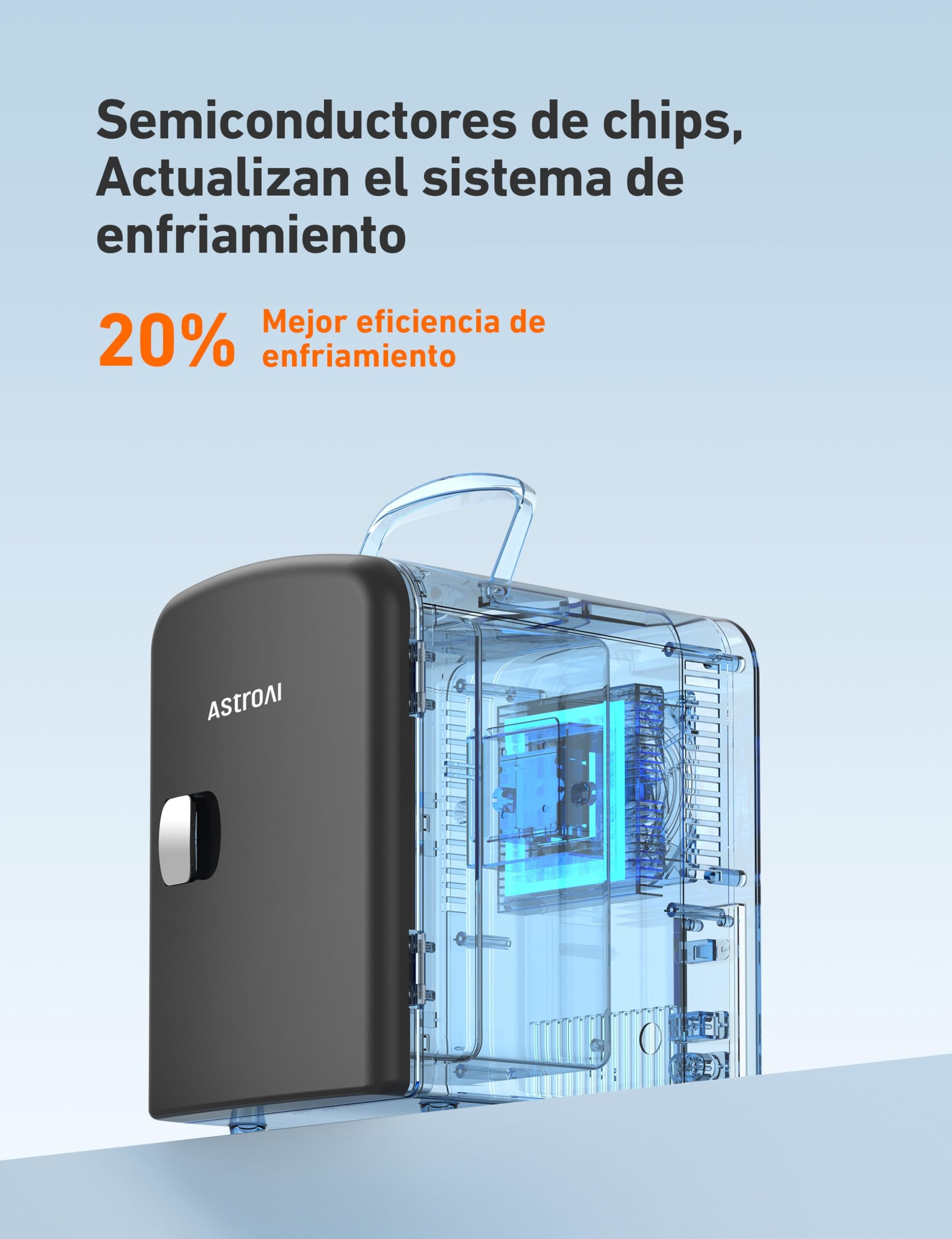 AstroAI Nevera Pequeña Portátil, Mini Nevera con el Volumen de 4 Litros, Frigorificos Pequeños, Mini Frigorífico Para Coche, Dormitorio, Bebidas, Cosméticos y etc. (Negro)