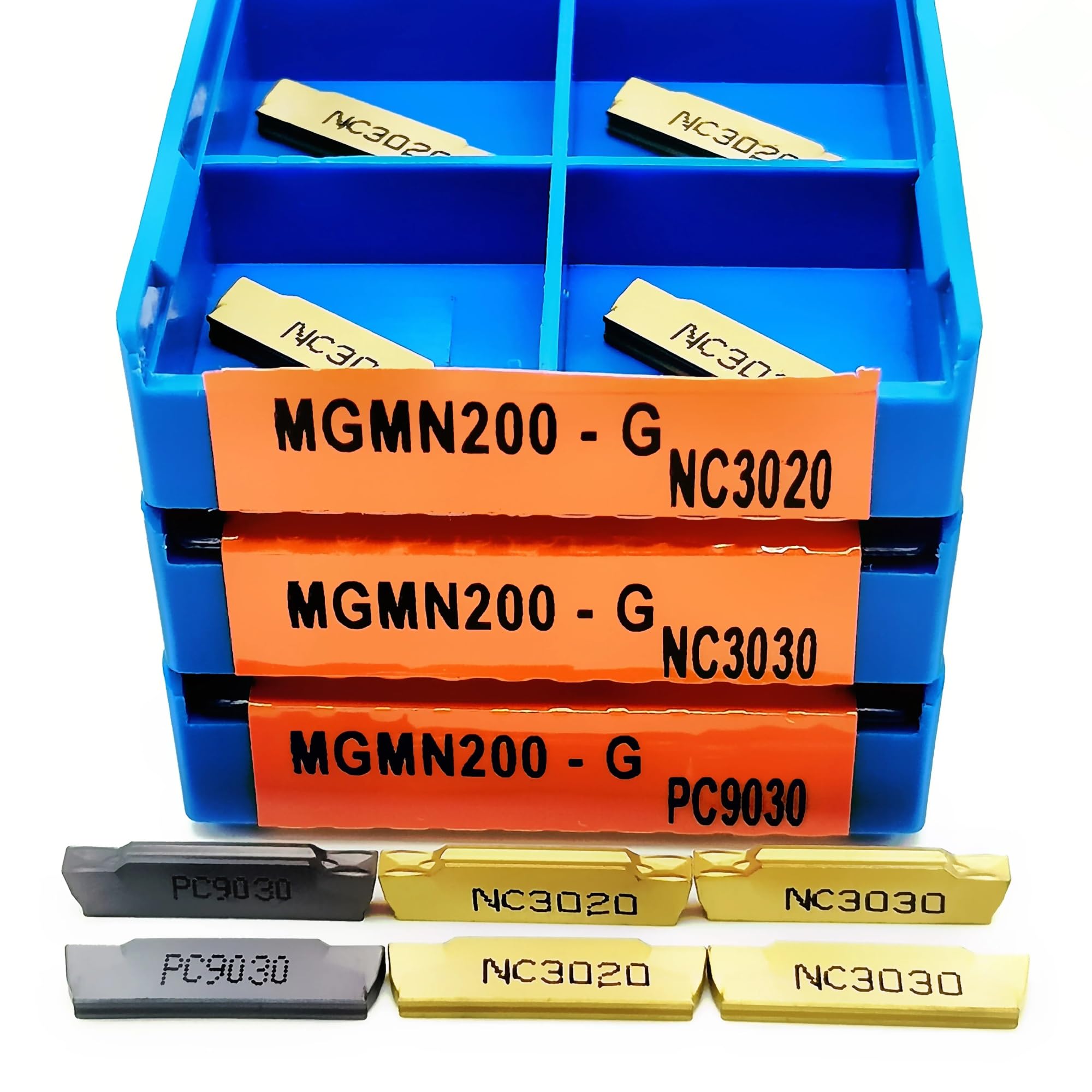 10 Uds MGMN200 G NC3020 3030 PC9030 Insertos De Carburo Ranurado Herramientas Tronzado Y Herramienta de Torno(MGMN200 G NC3020)