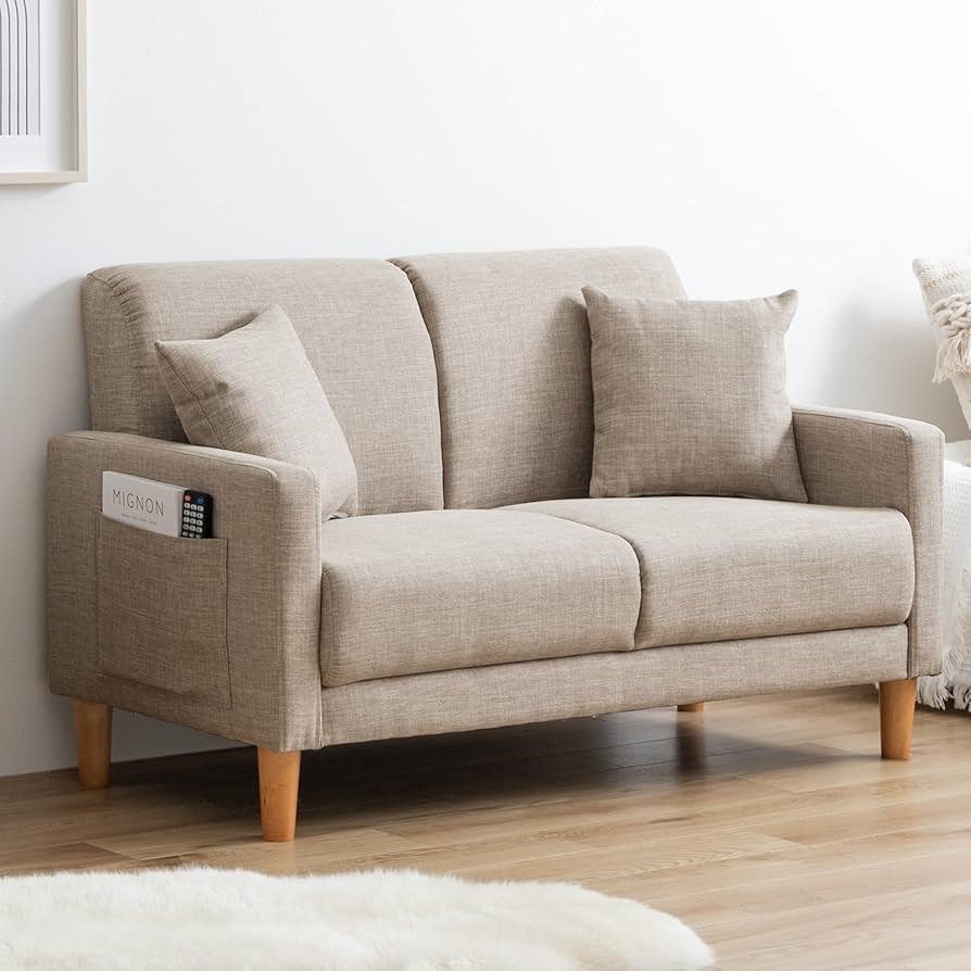 家具350 ソファ 2人掛け Emma ベージュ コンパクト 家具 d4532 Amazon｜家具350 Emma エマ ソファ ソファー 2人掛けソファ 2人