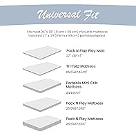 Vista 63 de Las sábanas bajeras de colchón 100% algodón orgánico se ajustan y son compatibles con Graco Pack n Play, Babyletto, Pamo Babe, Baby Trend y muchos
