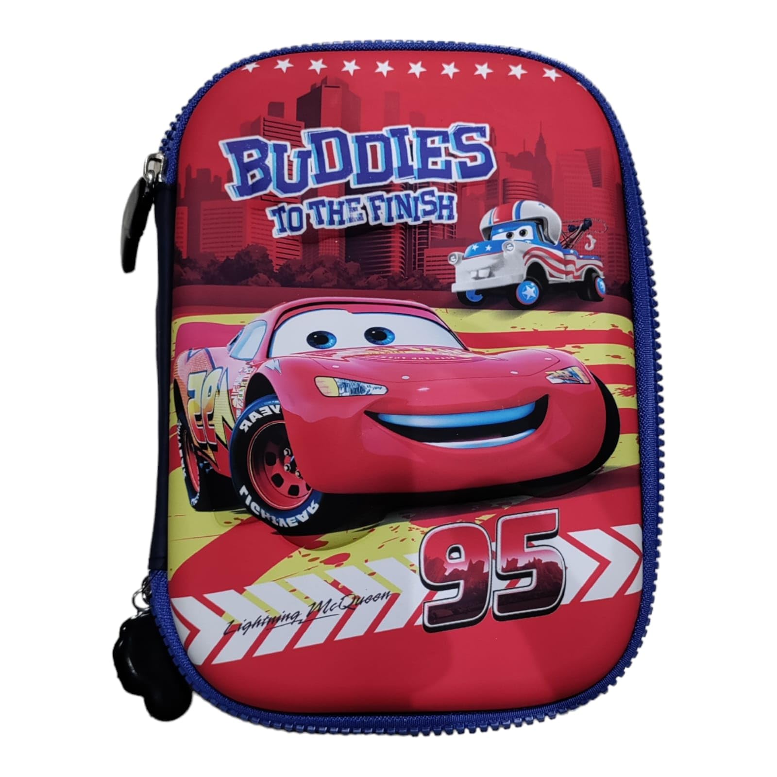 3D Pencil Case for Boys and Girls, Large Capacity, Cars, Supercars, Lightning McQueen Design, School Supply Organizer, 25 x 10 x 5 cm (Red)