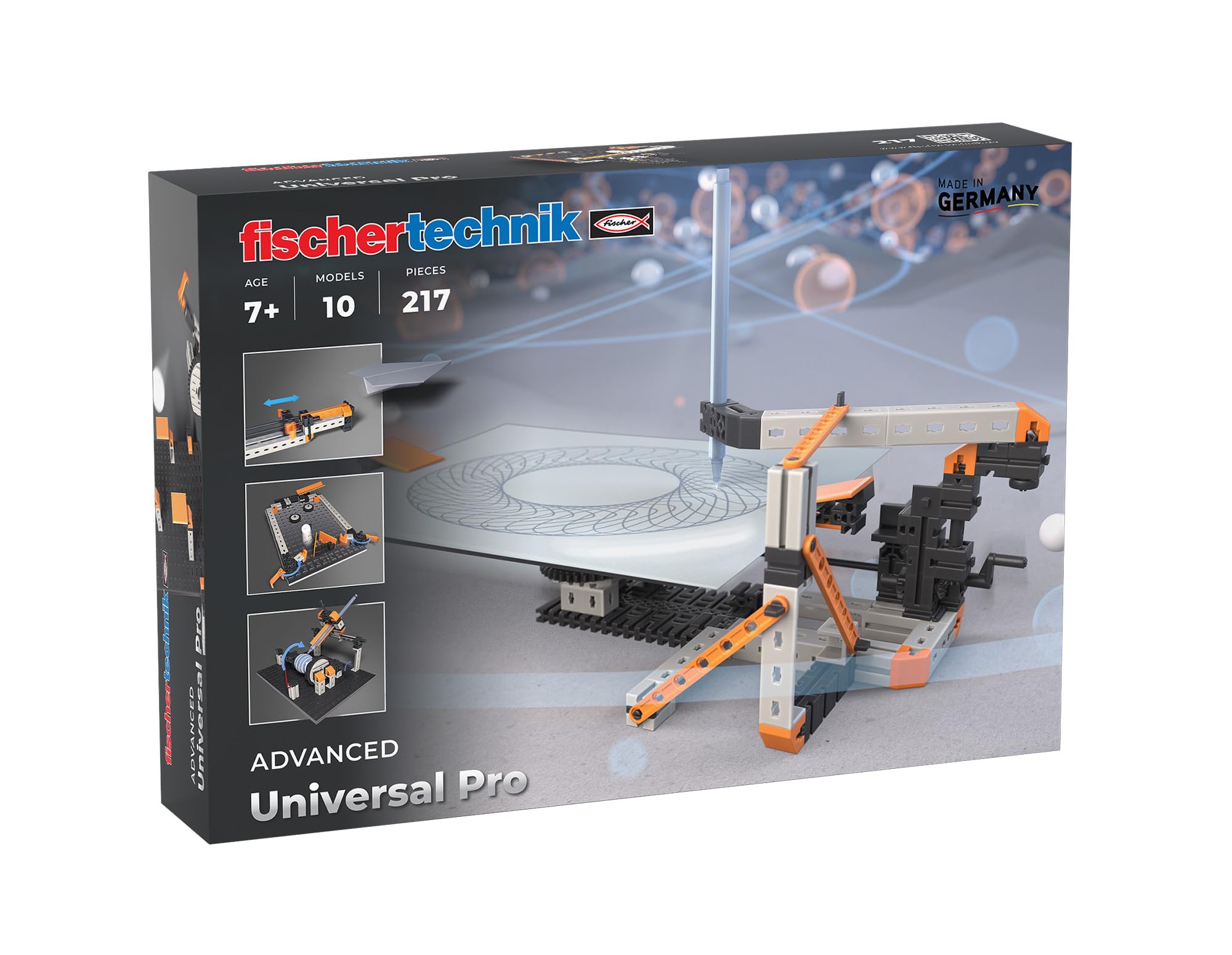fischertechnikUniversal Pro 571903 Construction Kit, Technical Toy, 10 Models from 7 Years