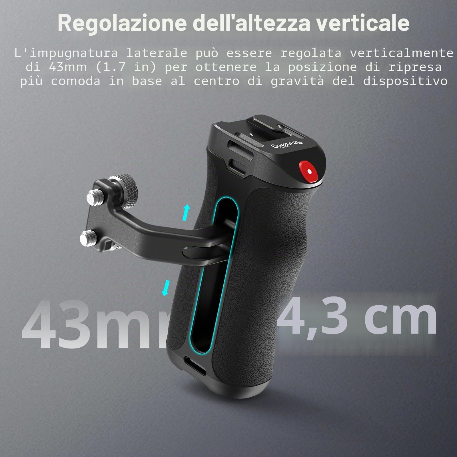 SMALLRIG Maniglia laterale con trigger Rec (1/4"-20 viti) 4928