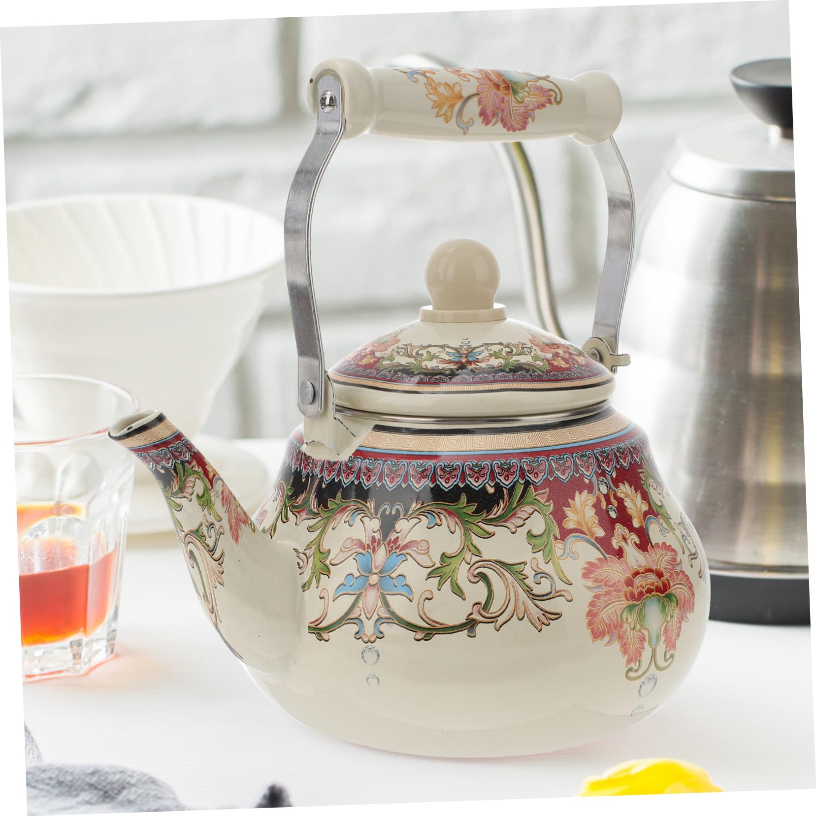 Hervidor de Cocina 2l de Esmalte y Acero Inoxidable para Cocina