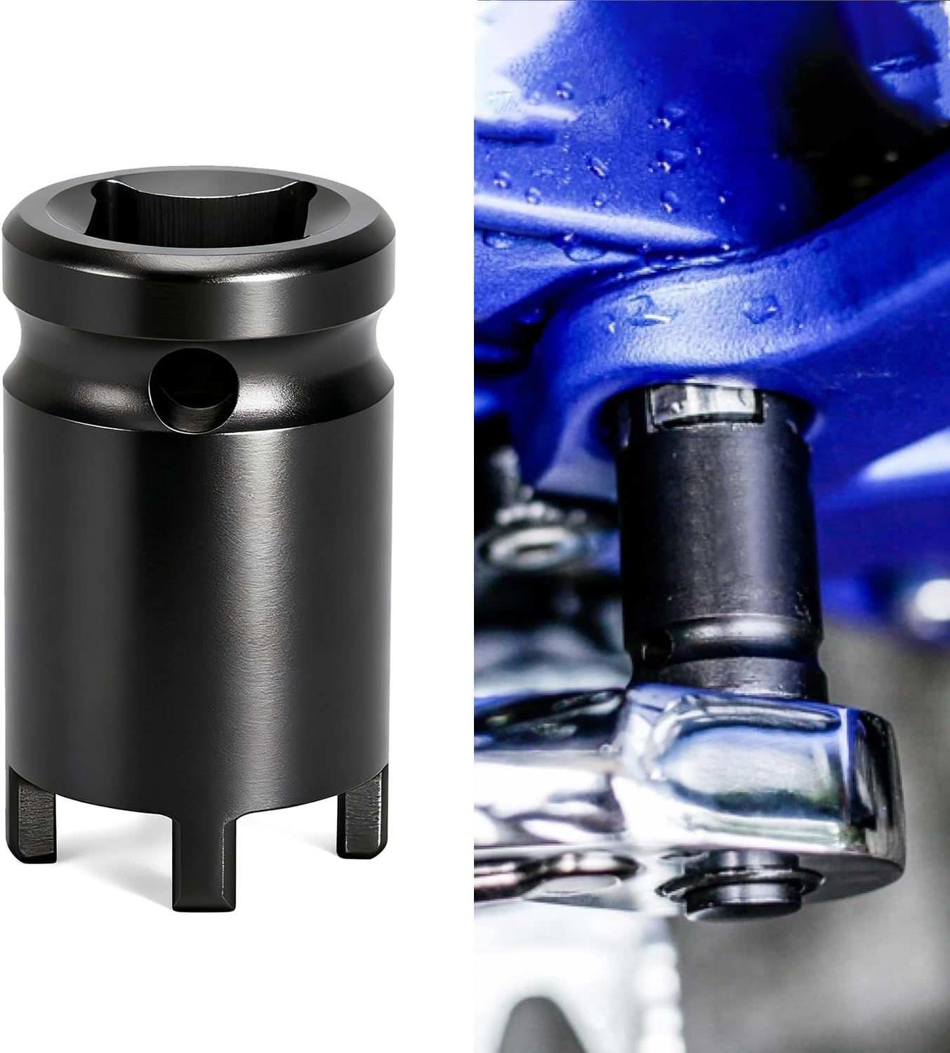 Lock Nut Removal Tool for Surron Light Bee,Socket Removal Tool 4-Pin Spanner Socket Wrench for Dirt Bike Surron Light Bee X and S/X160/X260-Black