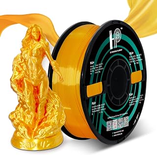 Silk Gold 3D Printer Filament PLA+ 1.75mm, 3D Pen Filament, PLA Plus Filament 1.75mm, Dimensional Accuracy +/- 0.02 mm, 1 KG/2.2Lbs Spool (Silk Gold)