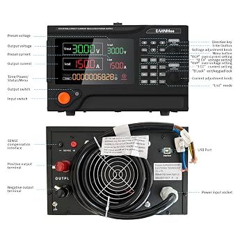 DC Power Supply 30V 150A,4500W High Power,Programmable Variable Adjustable Switching Regulated DC Bench Power Supply with Precision Encoder Knob,PC Software Control,Precision 4-Digits Display