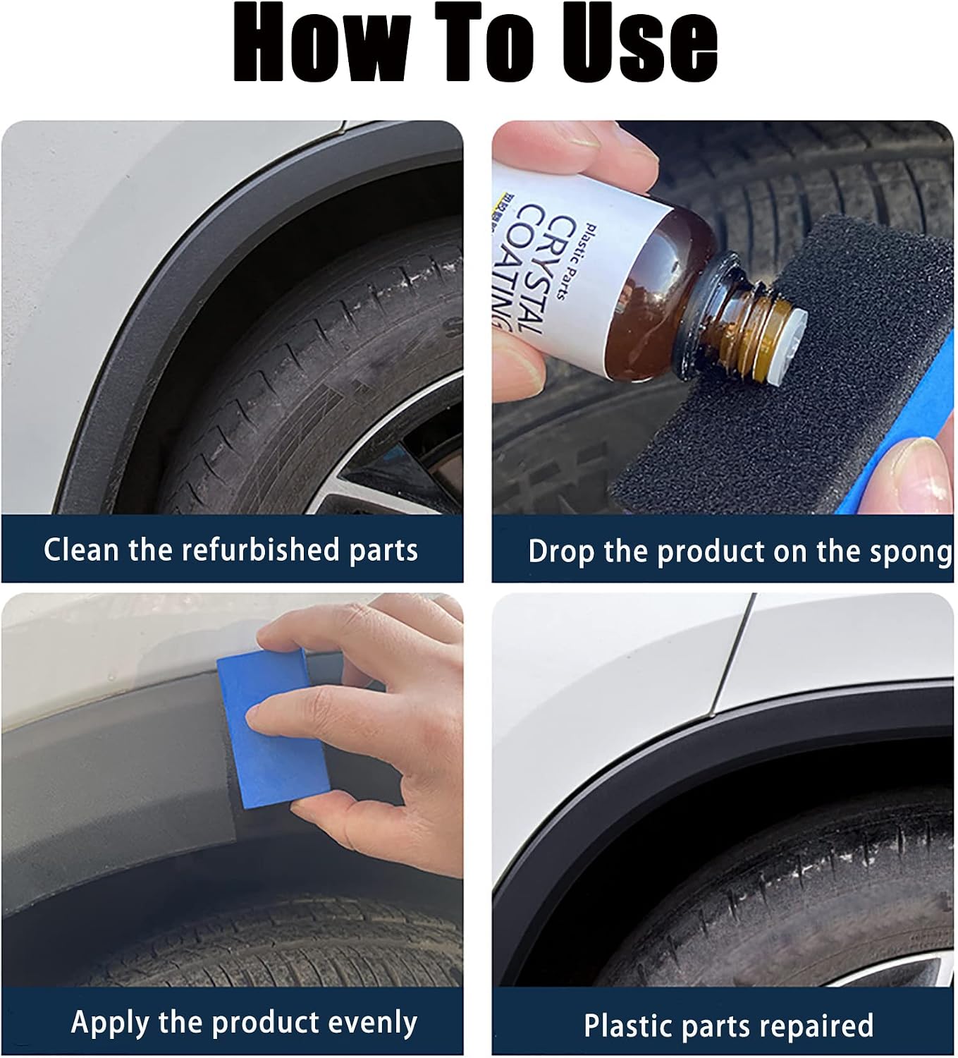 XIRUJNFD Cristal Coating para PláStico Del Carro, Plastic Parts Crystal Coating, Crystal Coating for Car, Car Plastic Plating Refurbishing Agent, Plastic Parts Refurbish Agent (2Pcs)
