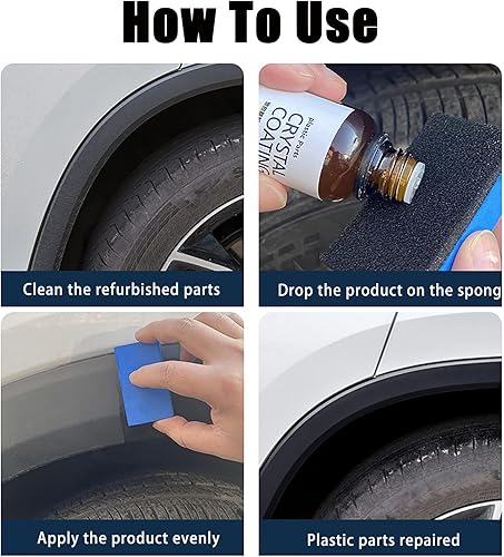 Miniatura 6 de Revestimiento de cristal para plástico del carro, revestimiento de cristal de piezas de plástico, agente de renovación de piezas de plástico para