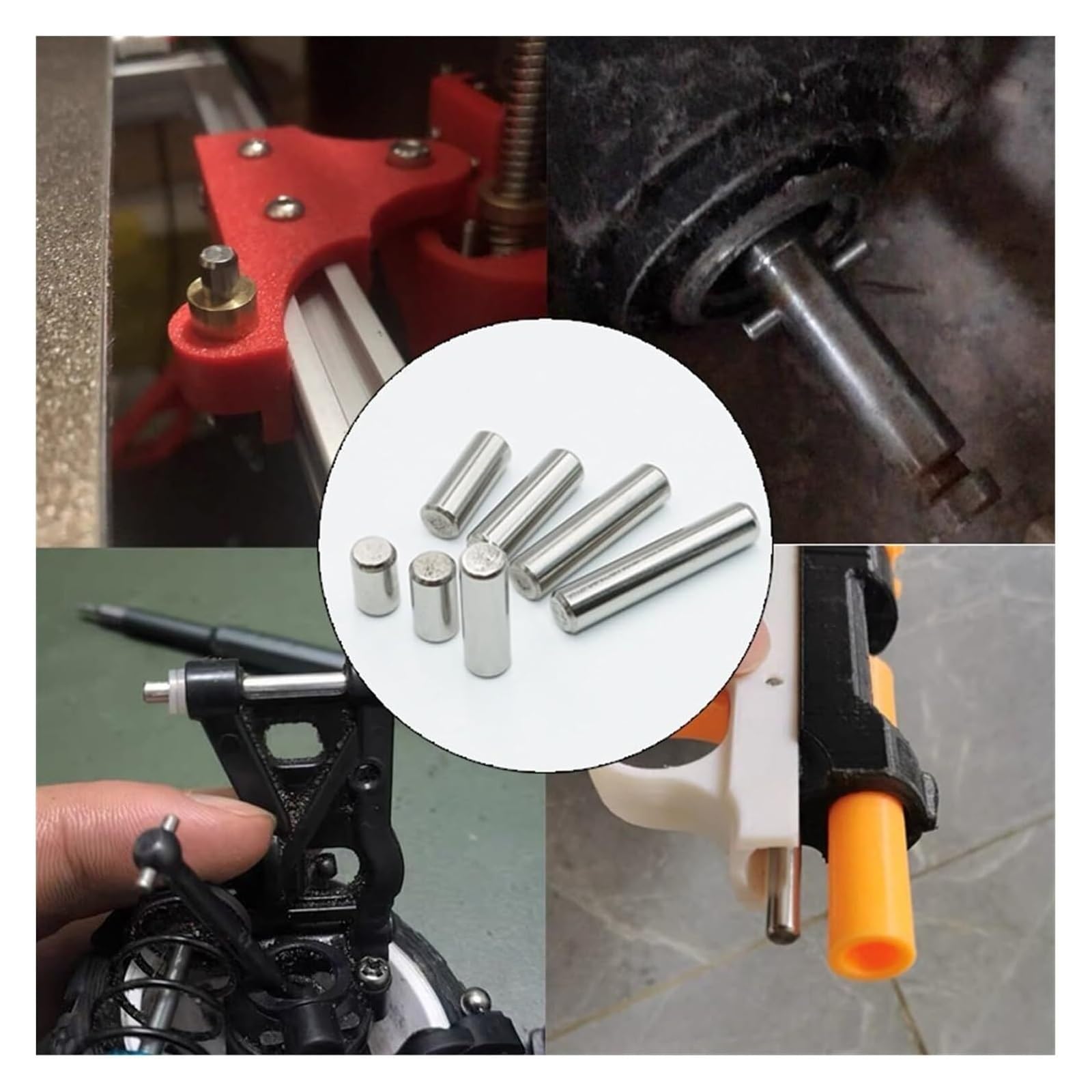 Perni hardware, perno di centraggio cilindrico in acciaio inossidabile 304 M1 M1.5 M2 M2.5 M3 M4 M6 Perni di centraggio in metallo Blocco albero di fissaggio Asta solida rotonda(80mm,5pcs M8)