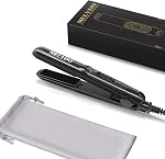 Mini Redresseur de cheveux 0.7" Fer plat de voyage portable pour cheveux courts, Bangs & Bâton - Plaques en céramique, double tension 100-240V, 60s Chauffe rapide, poudre résistante à la chaleur