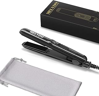 MELYDO Mini Hair Straightener 0.7" Portable Travel Flat Iron for Short Hair, Bangs & Beard - Ceramic Tourmaline Plates, Du Price In India