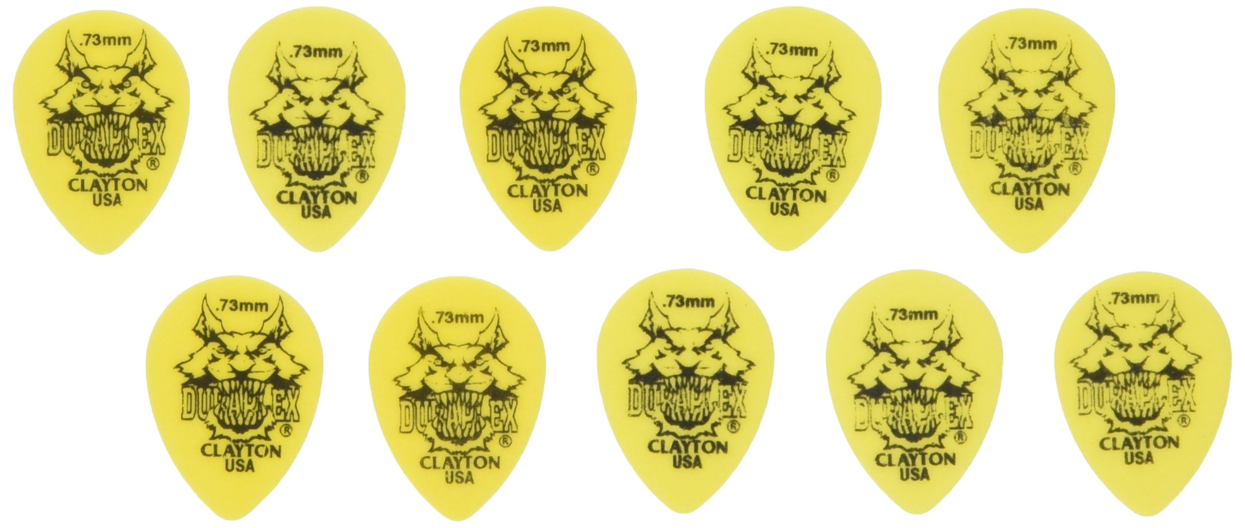 CLAYTONSteve Small Teardrop Yellow guitar picks (Pack of 72)