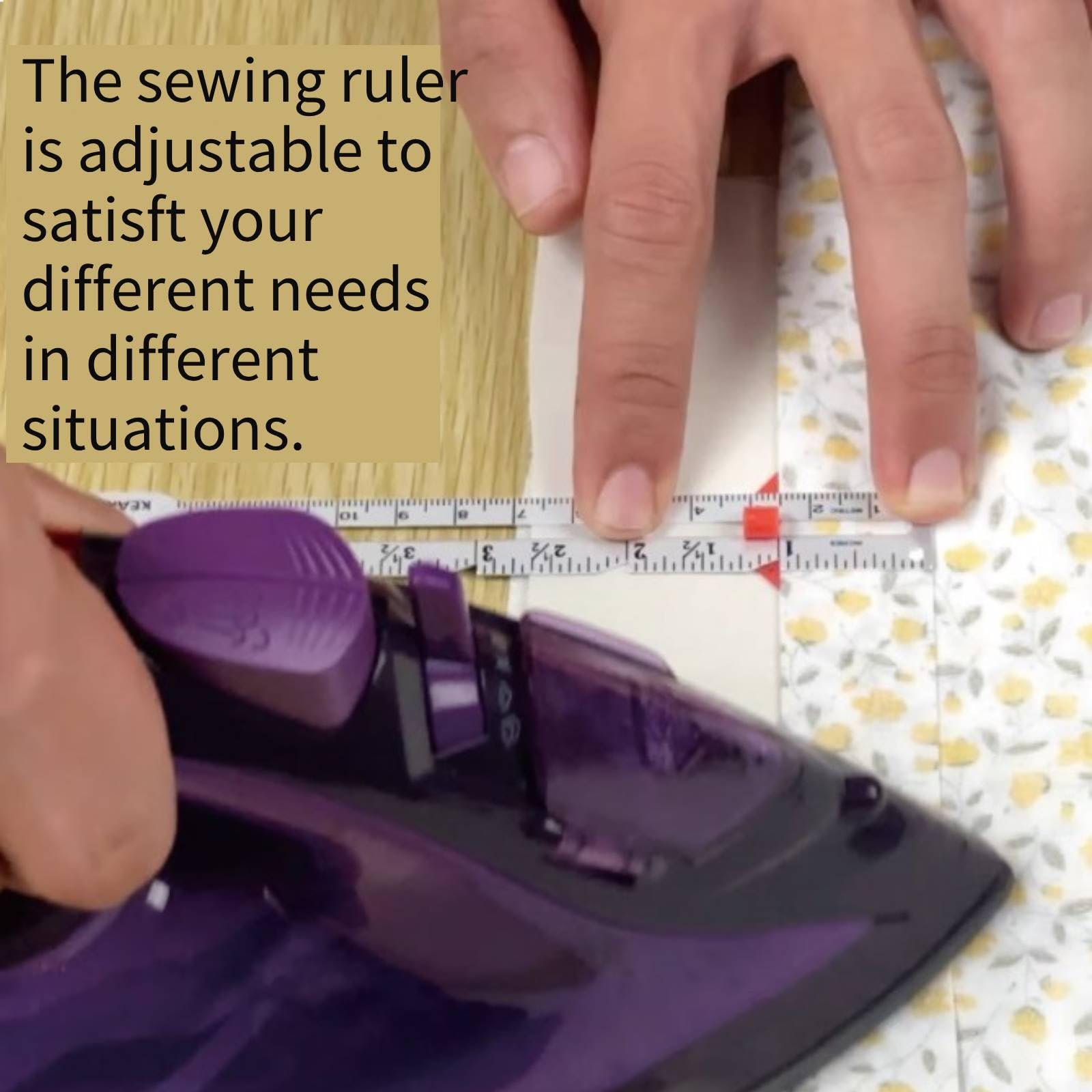 Sewing Gauge Sewing Measuring Tool Sewing Rulers for Sewing,Crafting, Marking Button Holes,Hem Gauge, Circle Compass - Image 3
