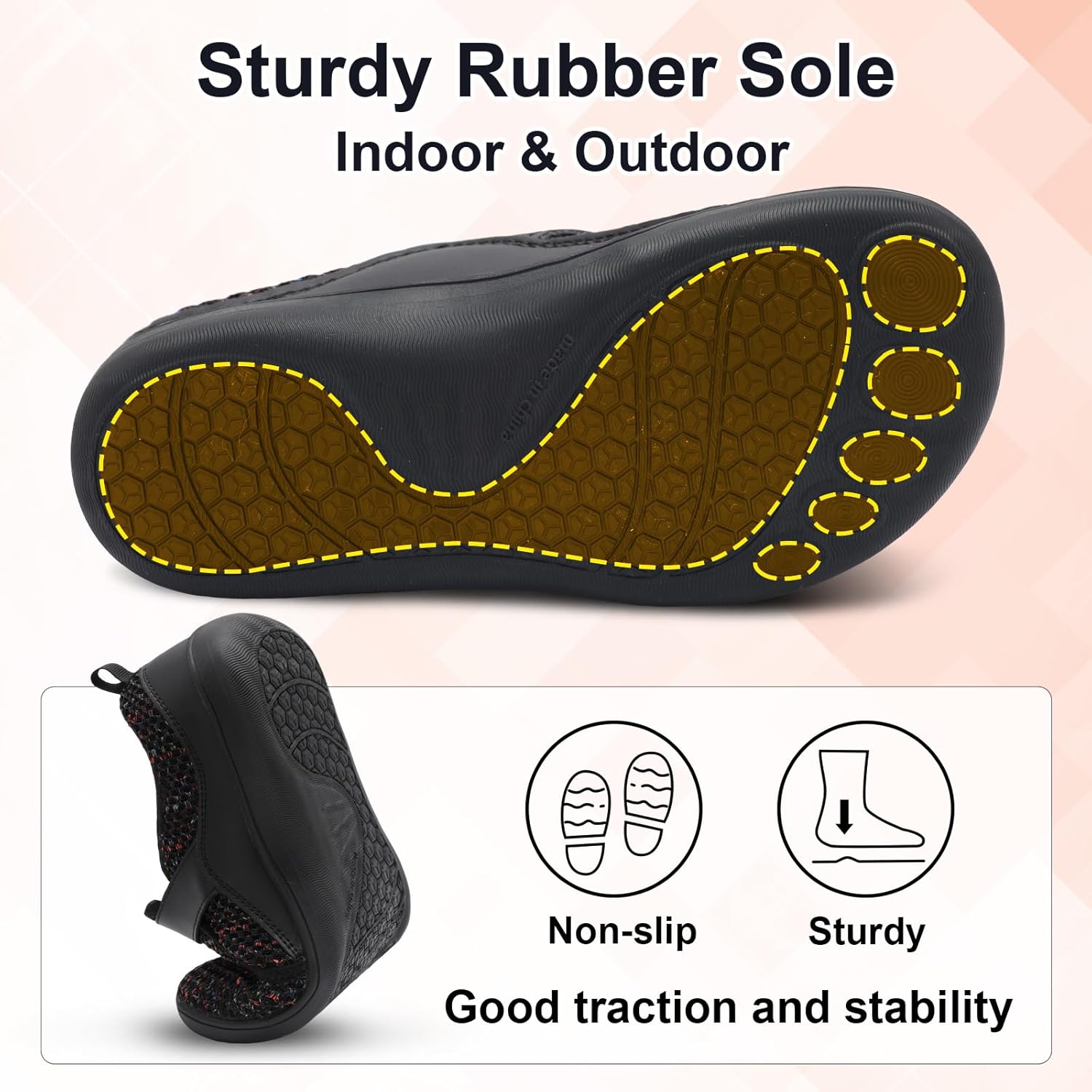 Spesoul Wide Womens Walking Shoes Adjustable Diabetic Shoes Breathable Zero Drop Barefoot Shoe Neuropathy Edema Nursing Shoe Wide Width Sneakers - Image 6