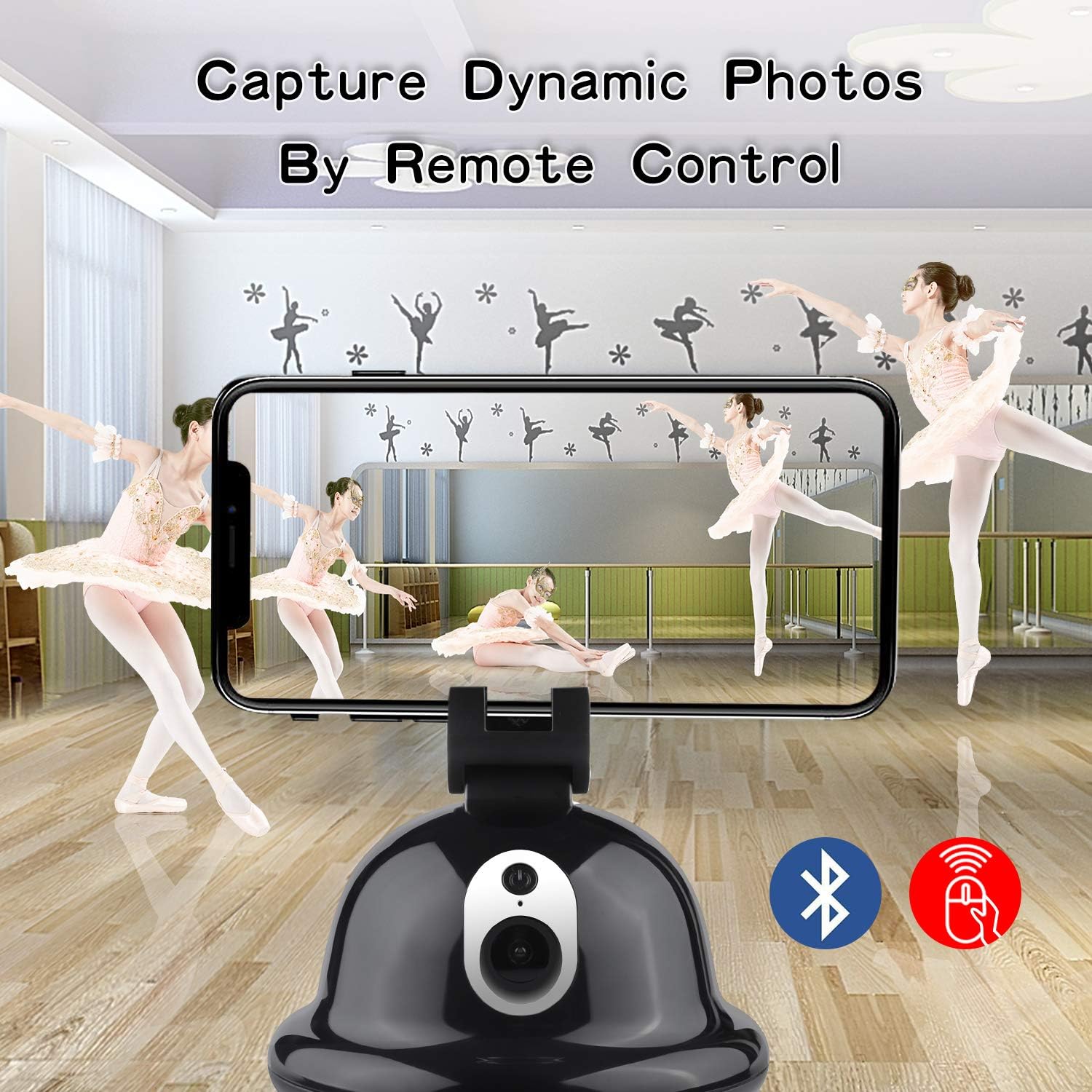 Tор Rаtеd CCDobbs Phone Tracking Selfie Stick Phone Holder 360° Auto Face Object Tracking Smart Shooting Camera, No App Required Remote Control Smart Vlog Shooting Camera Smartphone Mount Holder