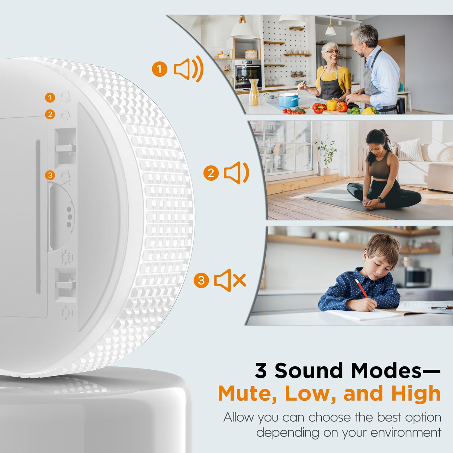Temporizador digital de cocina mejorado, temporizador magnético de cuenta regresiva con pantalla LED grande, 3 tiempos preestablecidos (5, 15, 25), 3 niveles de volumen, ideal para cocinar, hornear y