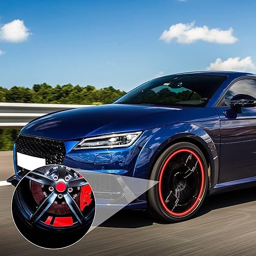 Miniatura 7 de 8 calcomanías reflectantes para llantas de coche, calcomanías reflectantes para automóvil, calcomanías de rayas para llantas de 18 a 21 pulgadas,