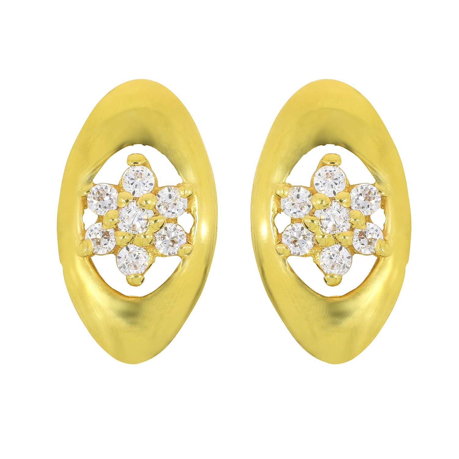 22KT Yellow Gold Stud Earrings for Women-image-14