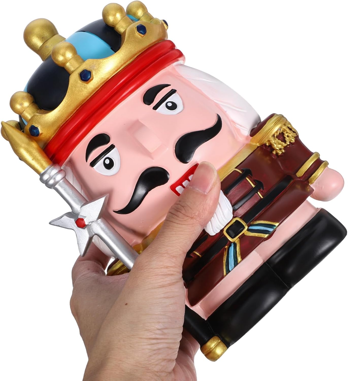 Nutcracker Piggy Bank for Boys and Girls and Adults Cute Holder for Home Decor Safe Money Saving Box Practical Slot for Easy Access for Birthdays and Holidays